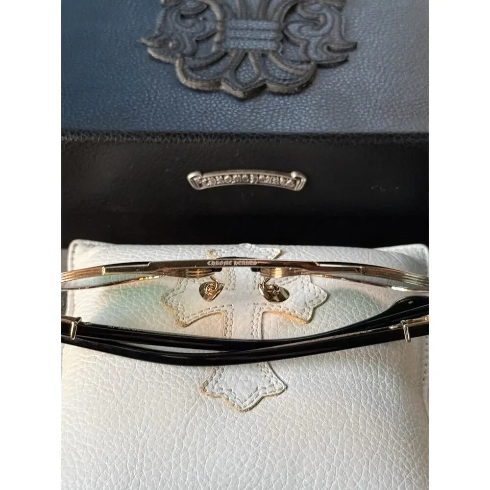 Chrome Hearts Grand Beast IV Sunglasses MBK/GP-BK-P Rare Gold Plated 59-15